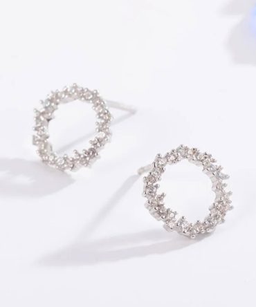 Janette Round Diamond Earrings