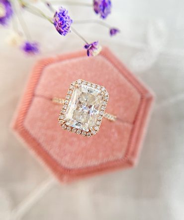 Blossom Moissanite-Diamond Engagement Ring