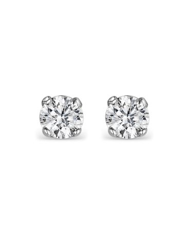 Flora 5mm Round Diamond Stud Earrings