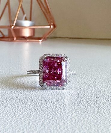 Roseanne Moissanite-Diamond Engagement Ring