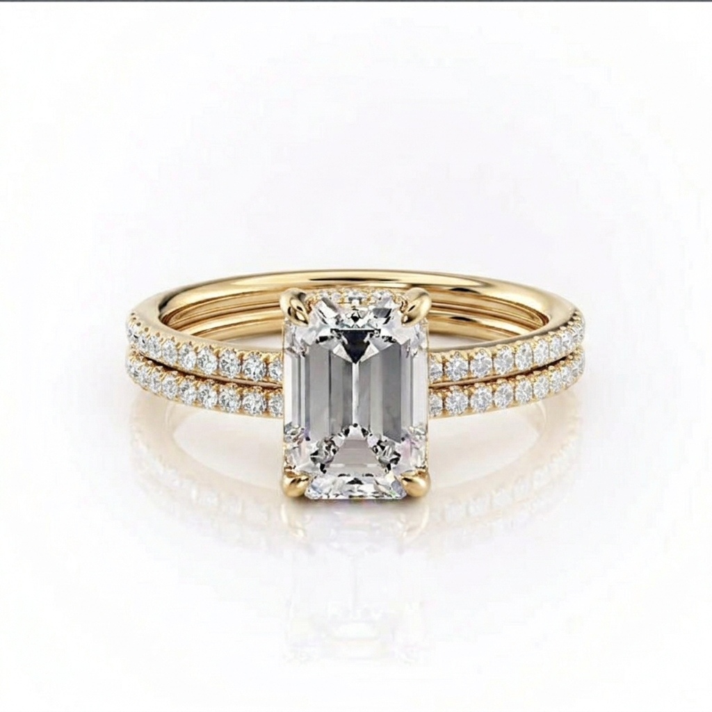 Georgette Lab Diamond Bridal Ring Set - Image 3