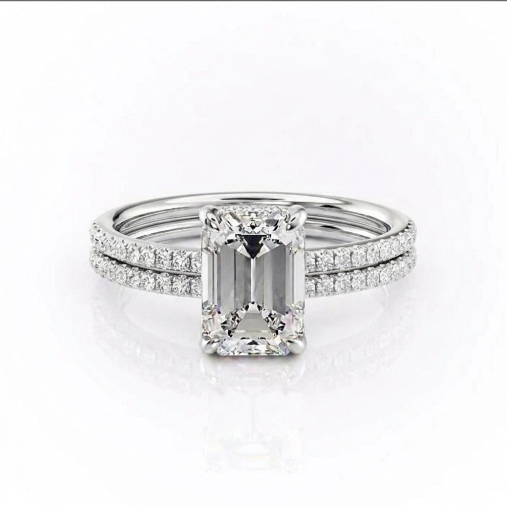 Georgette Lab Diamond Bridal Ring Set