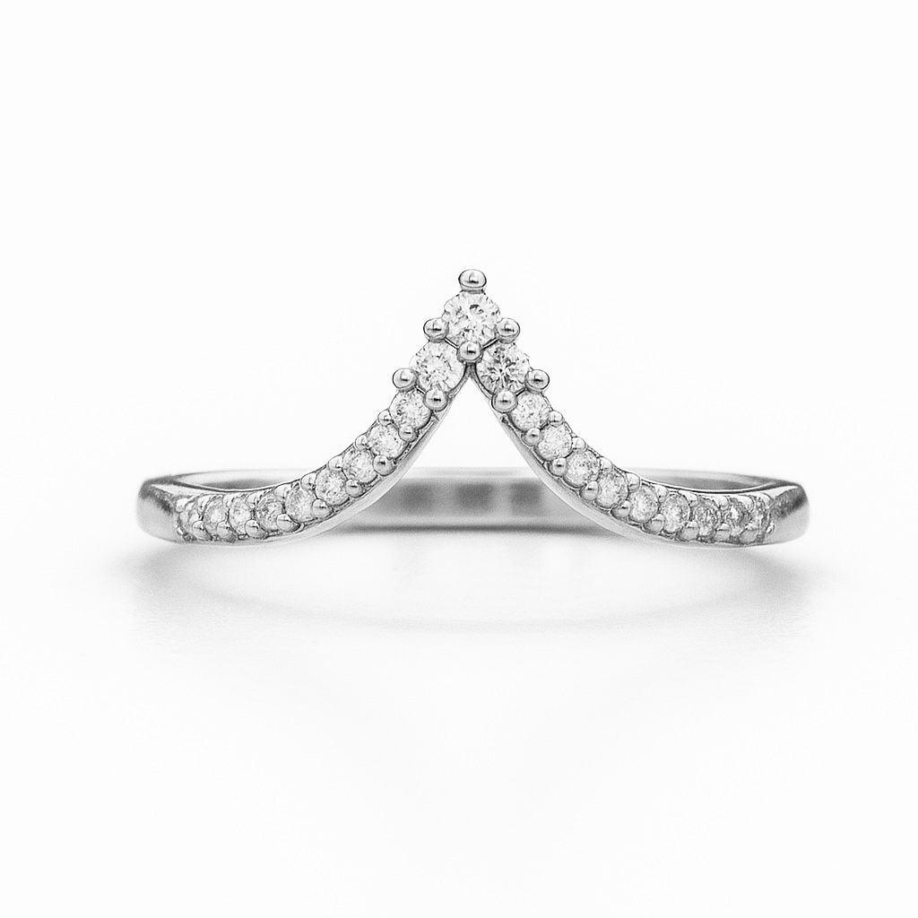 Zurelle Half Eternity Wishbone Band