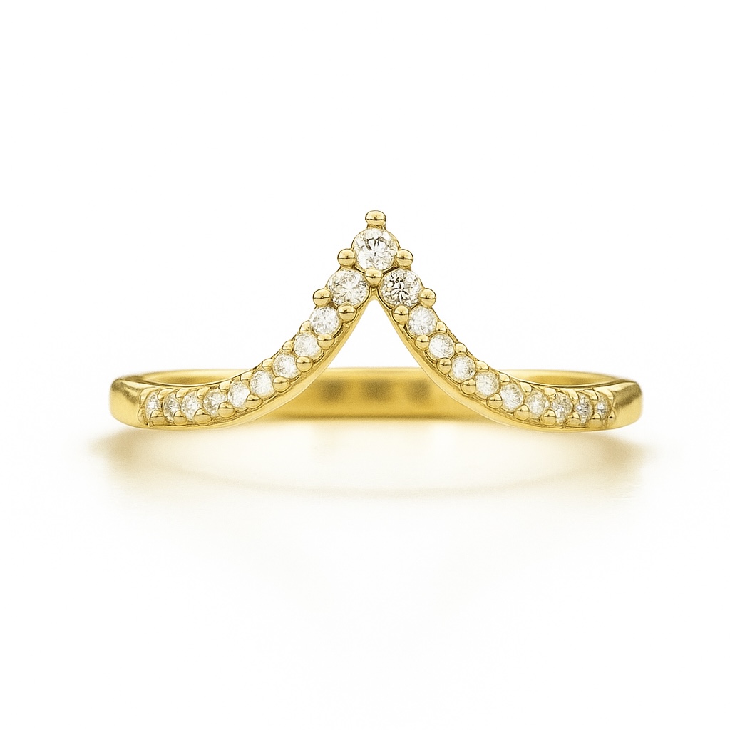 Zurelle Half Eternity Wishbone Band - Image 2