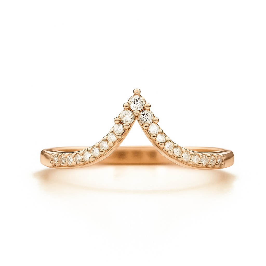 Zurelle Half Eternity Wishbone Band - Image 3