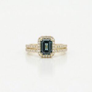 Clarissa Lab Diamond Bridal Ring Set