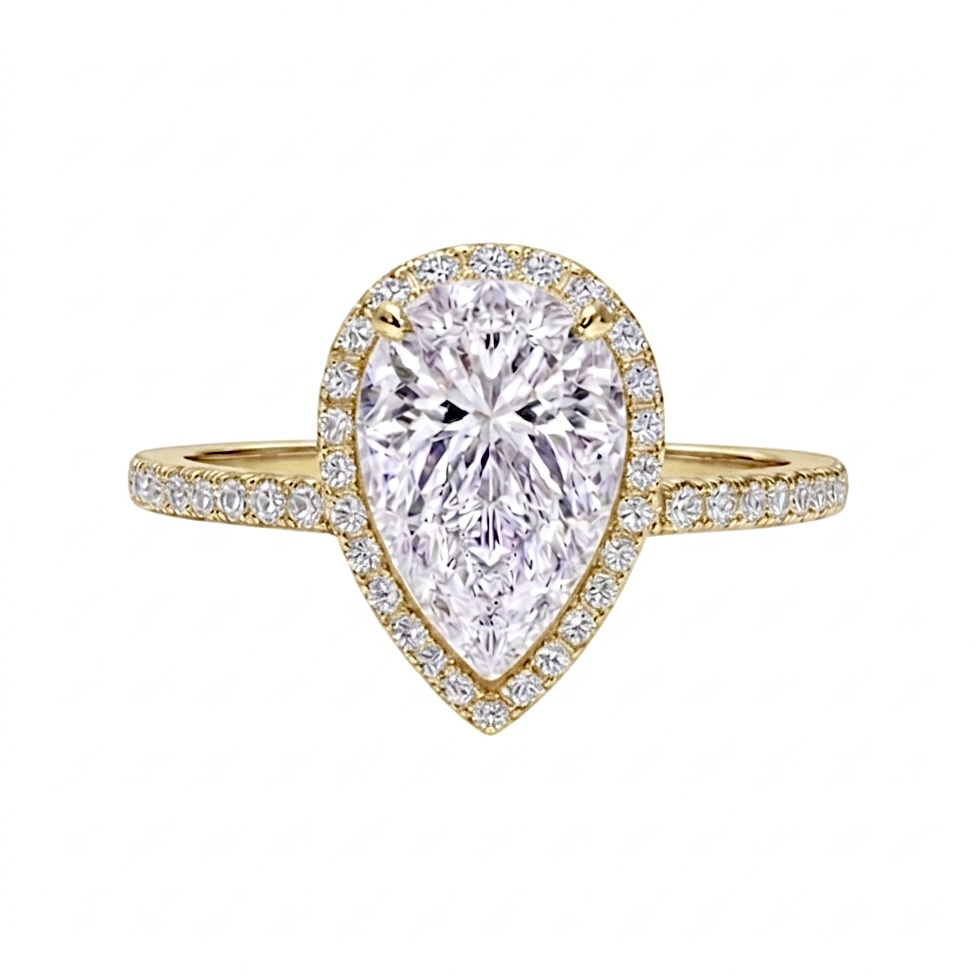 Ava Pear Lab-Diamond Engagement Ring - Image 3