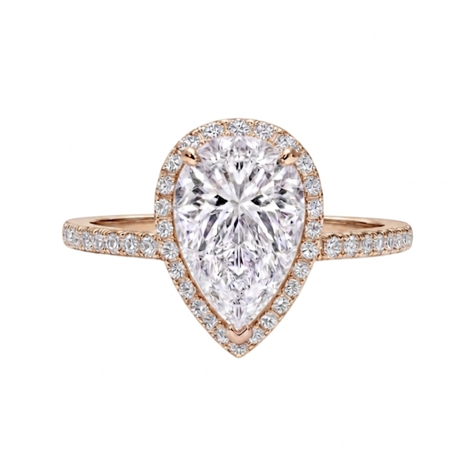 Ava Pear Lab-Diamond Engagement Ring - Image 2