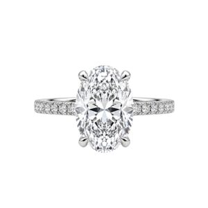 Lily Oval Lab-Diamond Engagement Ring