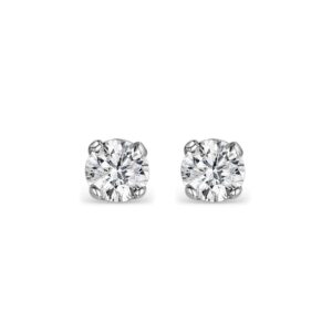 Flora 5mm Round Diamond Stud Earrings