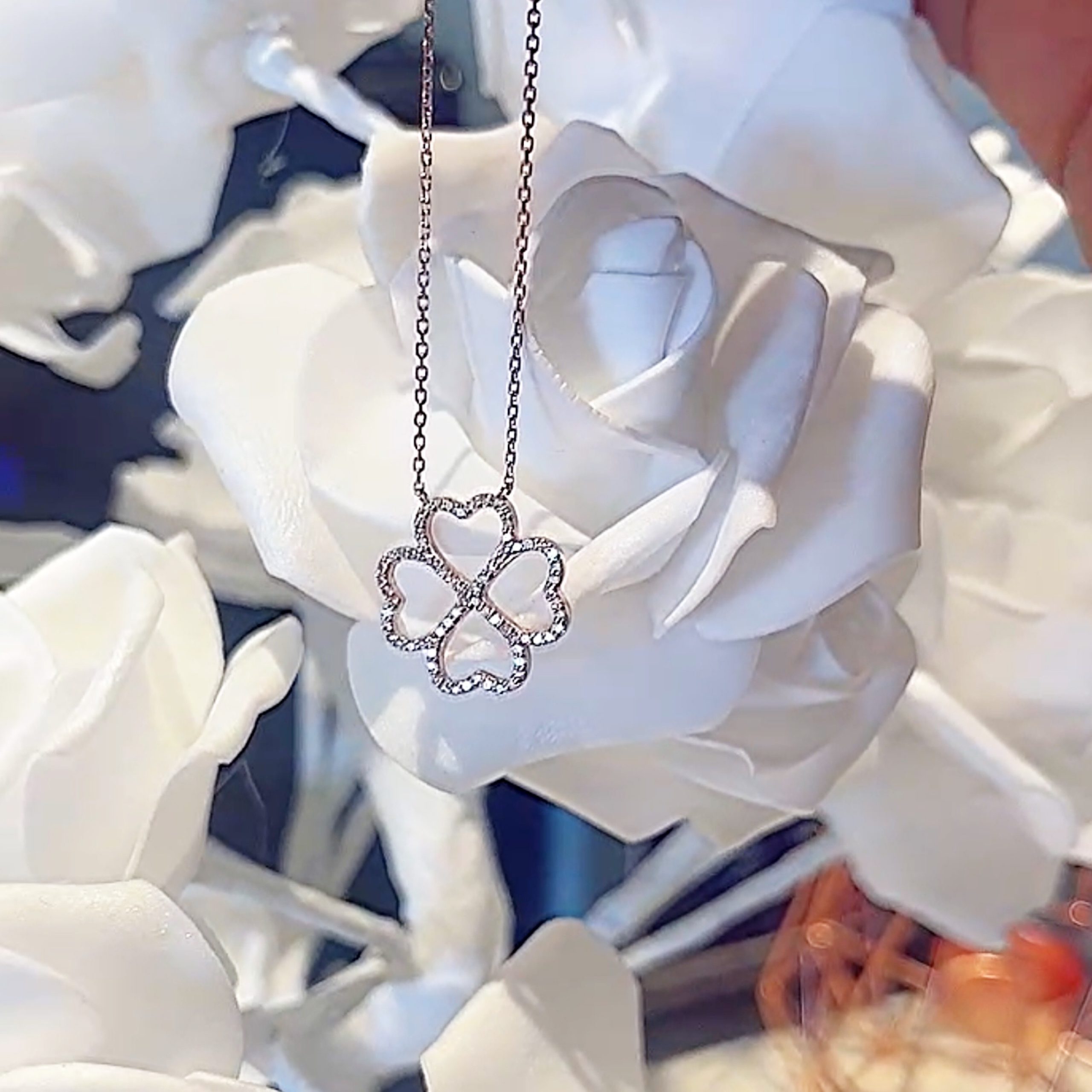 Eleanor Clover Diamond Necklace - Image 4