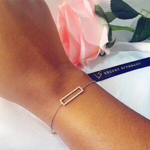 Cleo Dainty Diamond Bar Bracelet