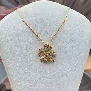 Emily Clover Diamond Necklace