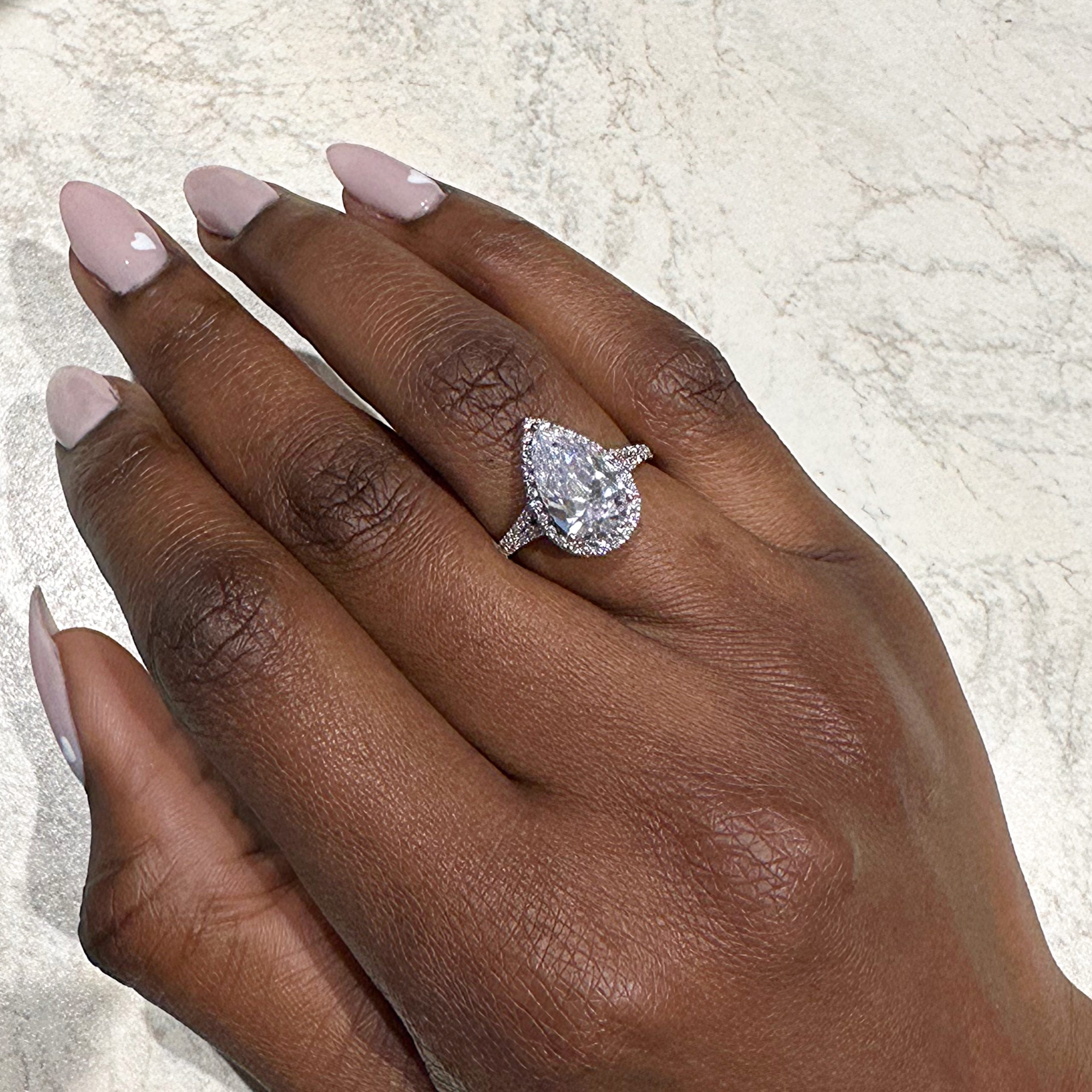 Freya Pear Lab-Diamond Engagement Ring - Image 9