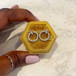 Elisa Round Diamond Earrings