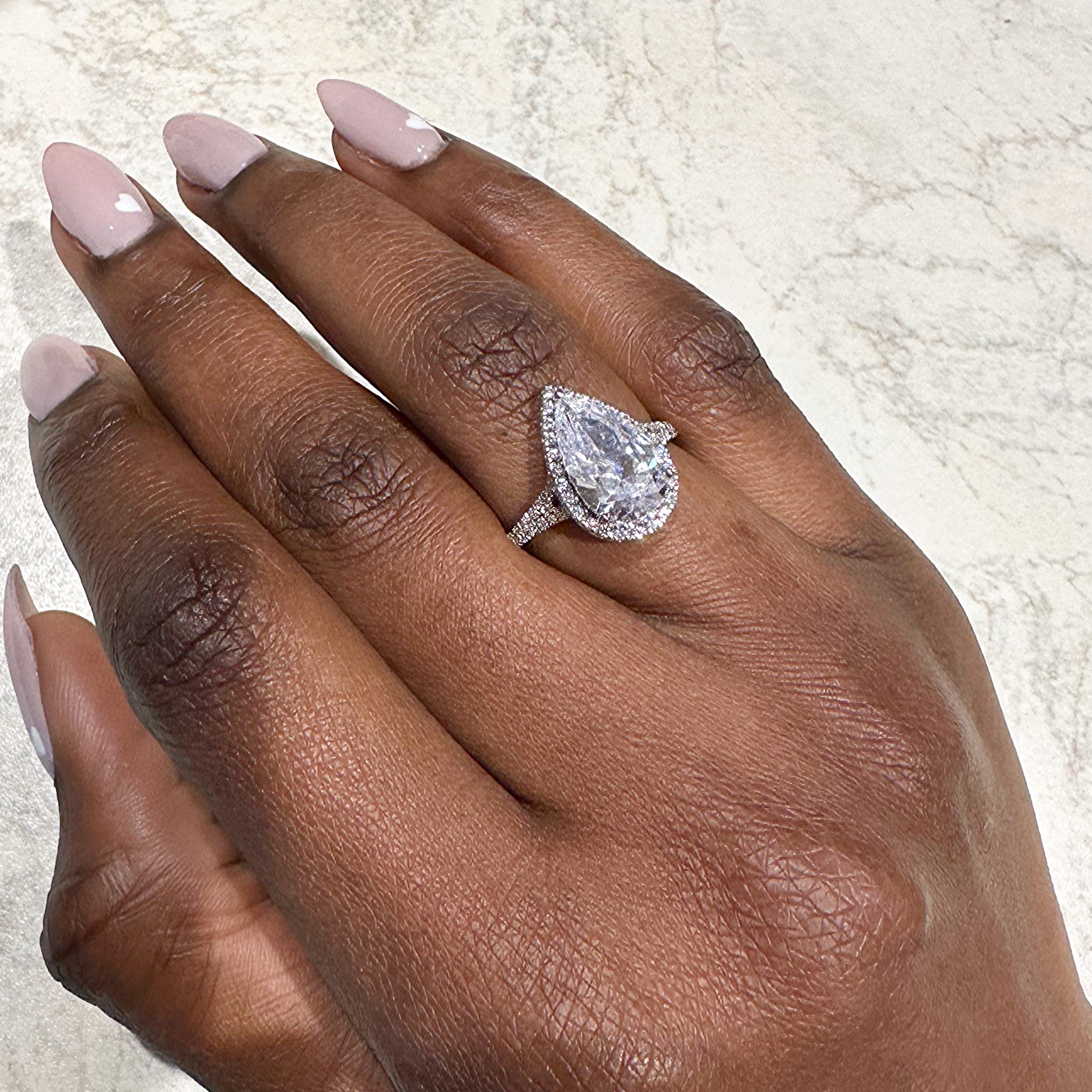 Freya Pear Lab-Diamond Engagement Ring - Image 2