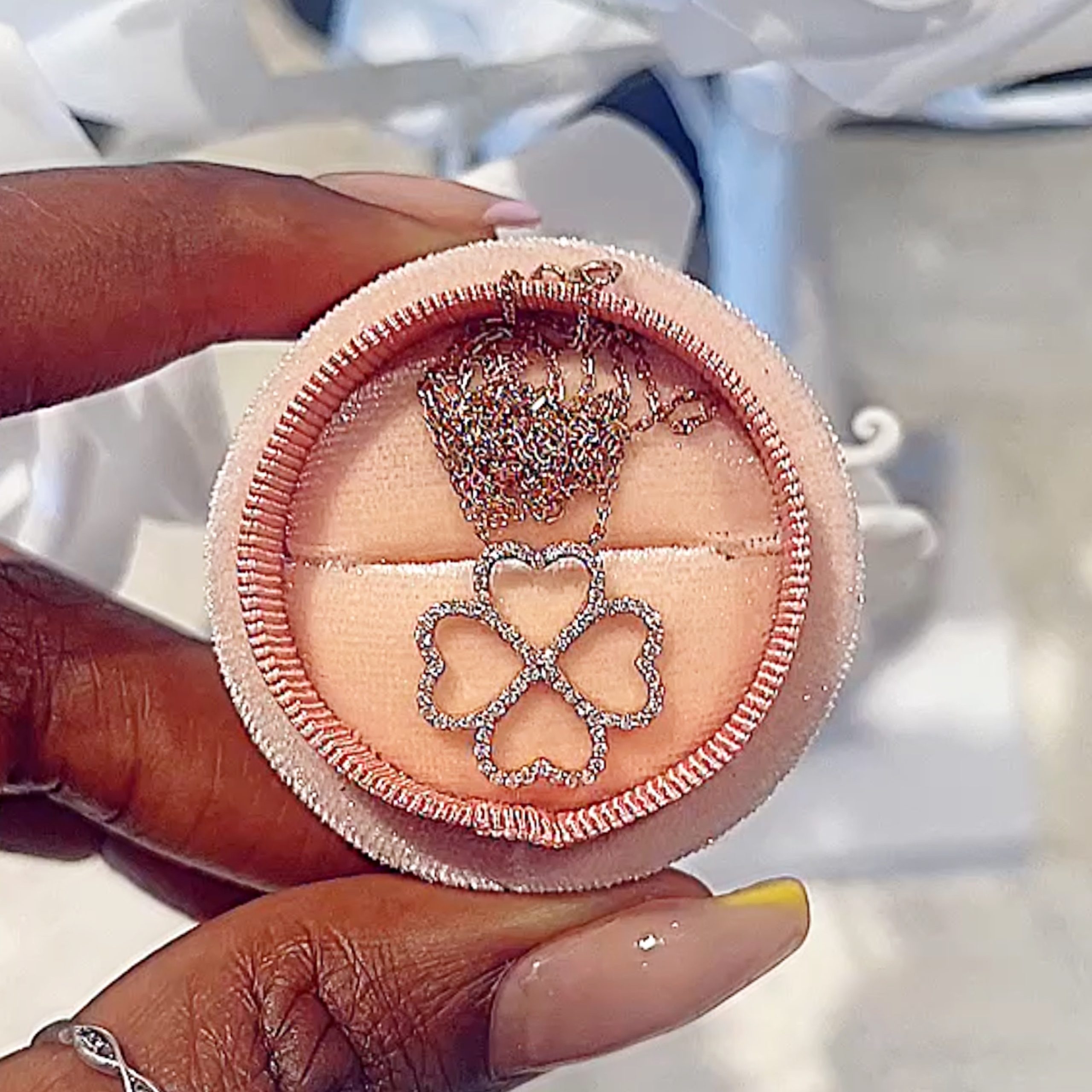 Eleanor Clover Diamond Necklace - Image 3