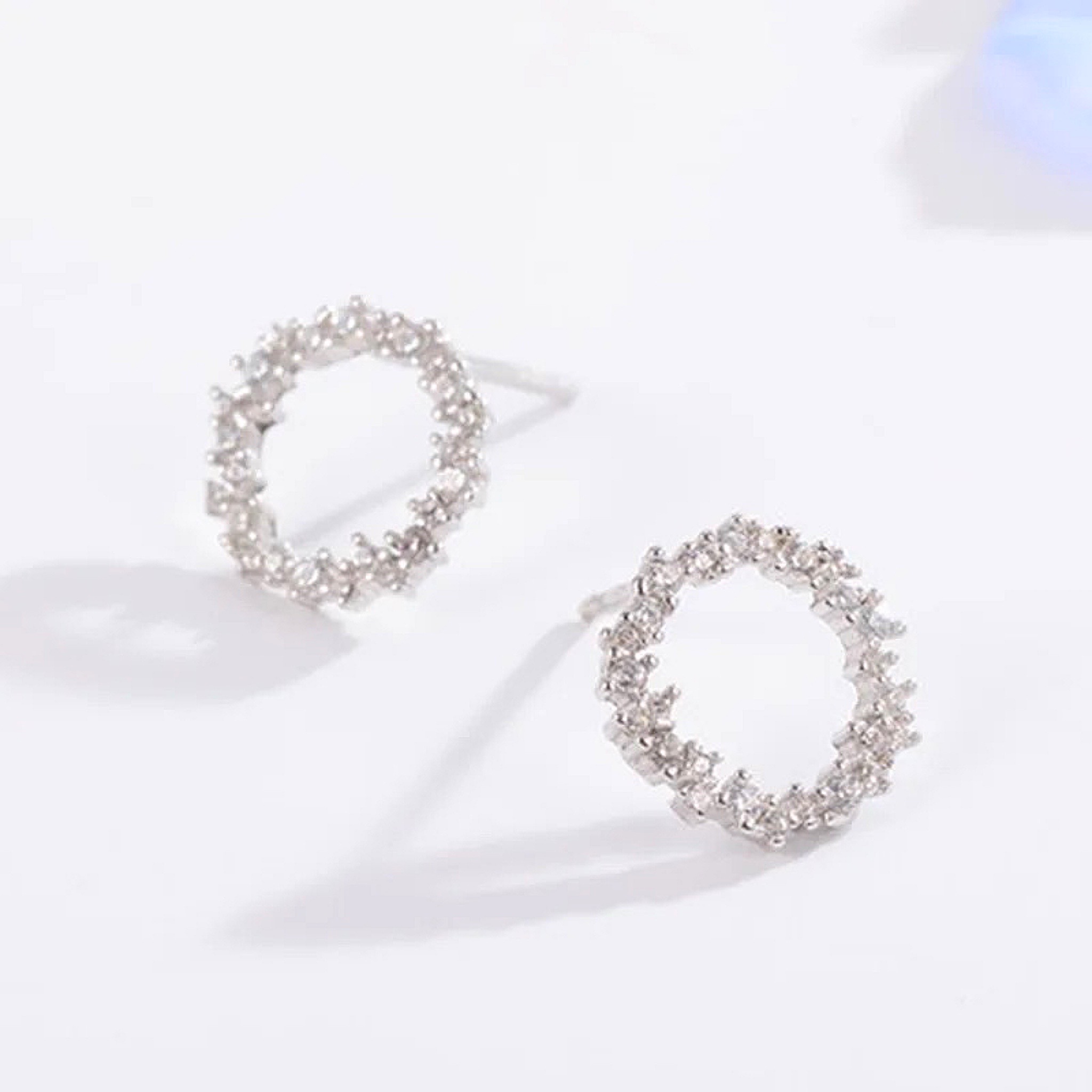 Janette Round Diamond Earrings
