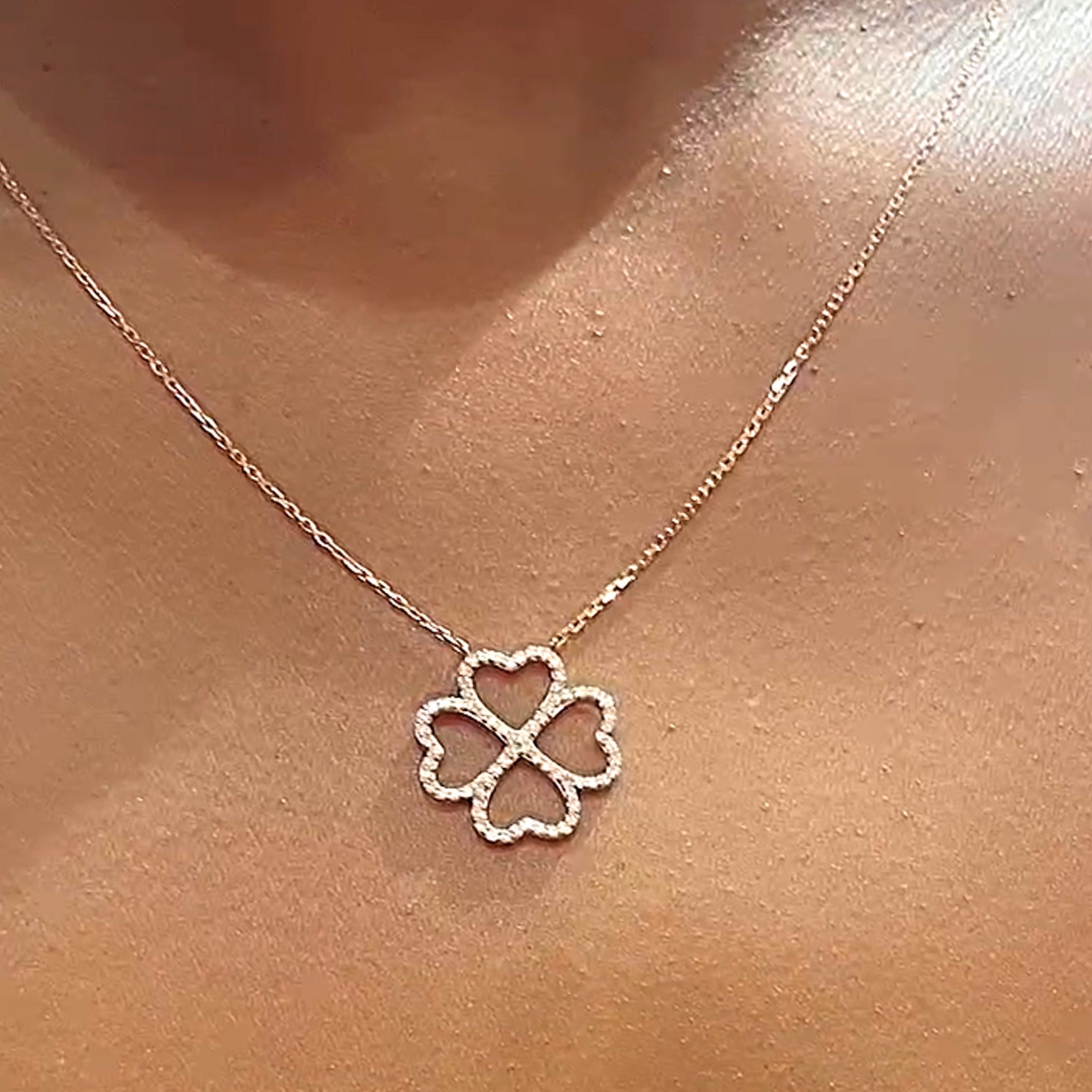 Eleanor Clover Diamond Necklace