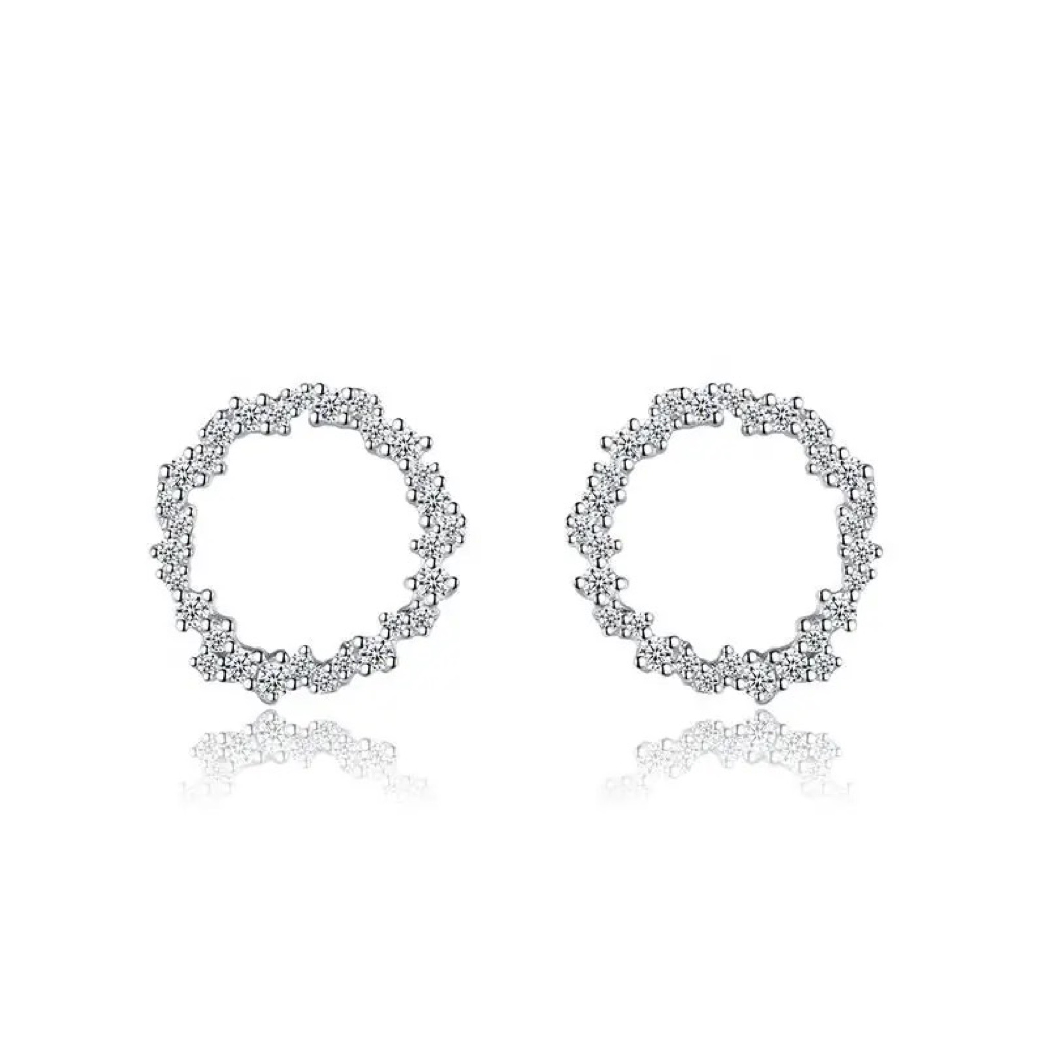 Janette Round Diamond Earrings - Image 6