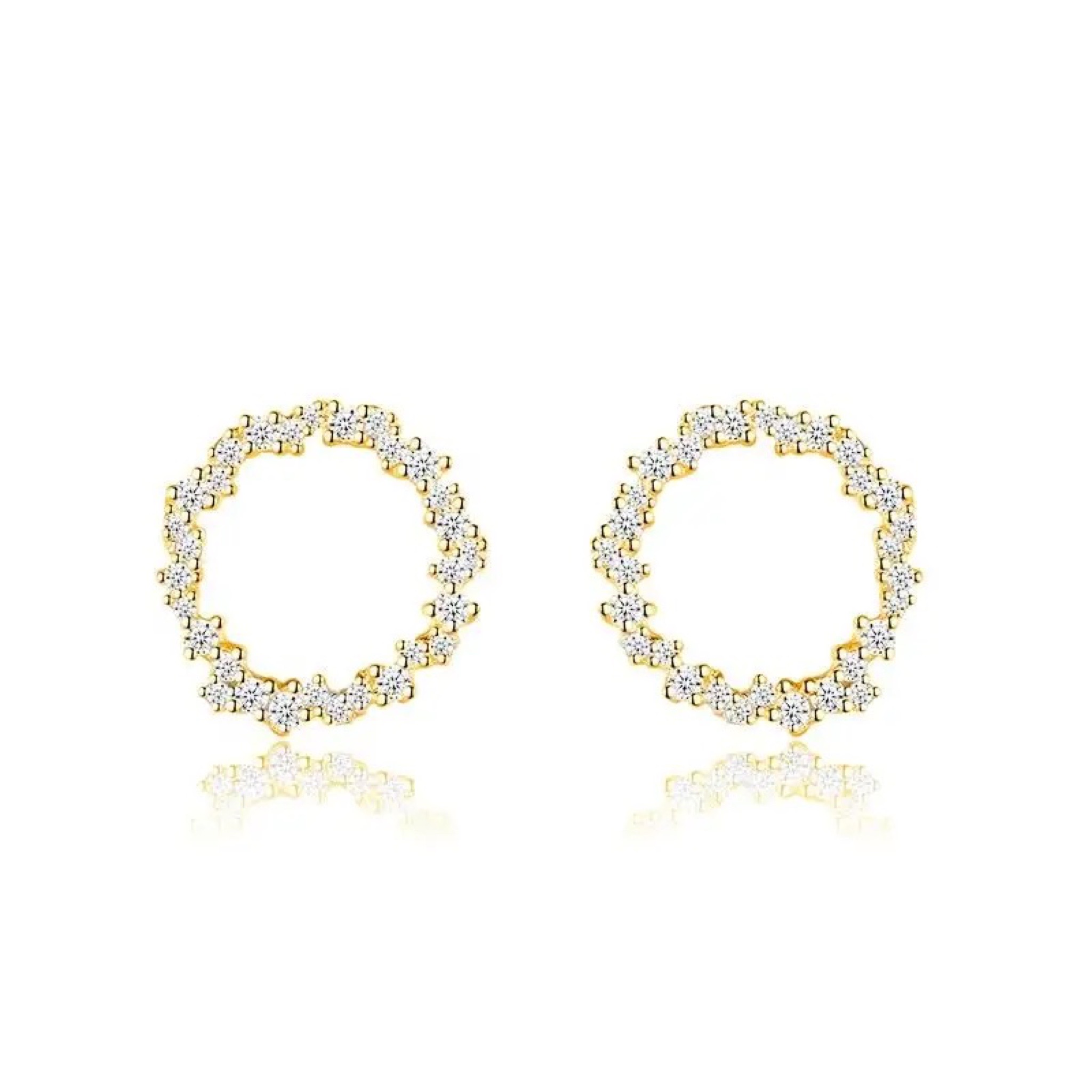 Janette Round Diamond Earrings - Image 5
