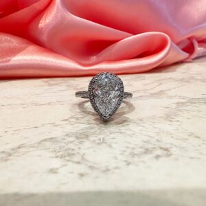 Ava Pear Lab-Diamond Engagement Ring