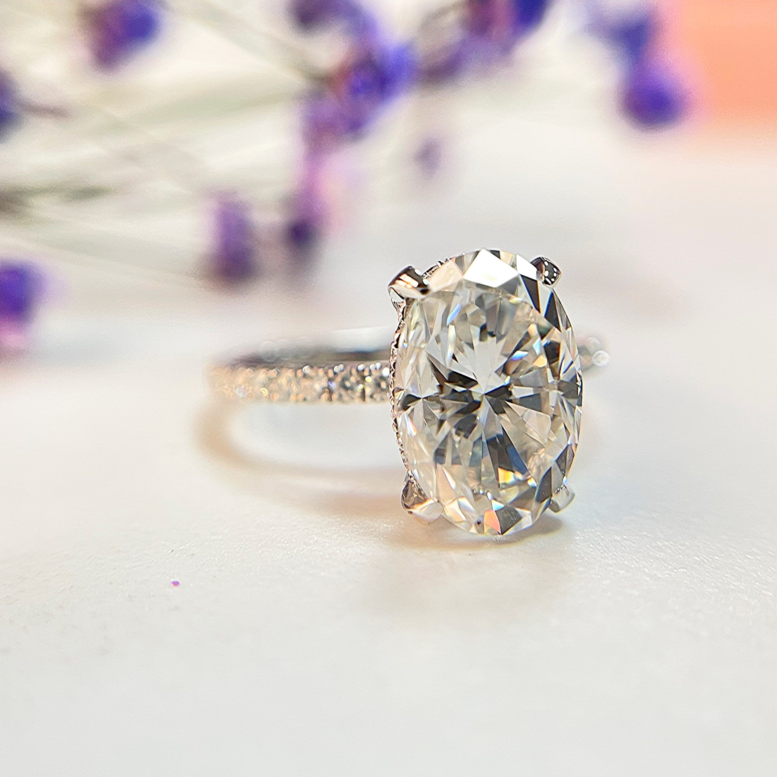 Lily Oval Lab-Diamond Engagement Ring - Image 2