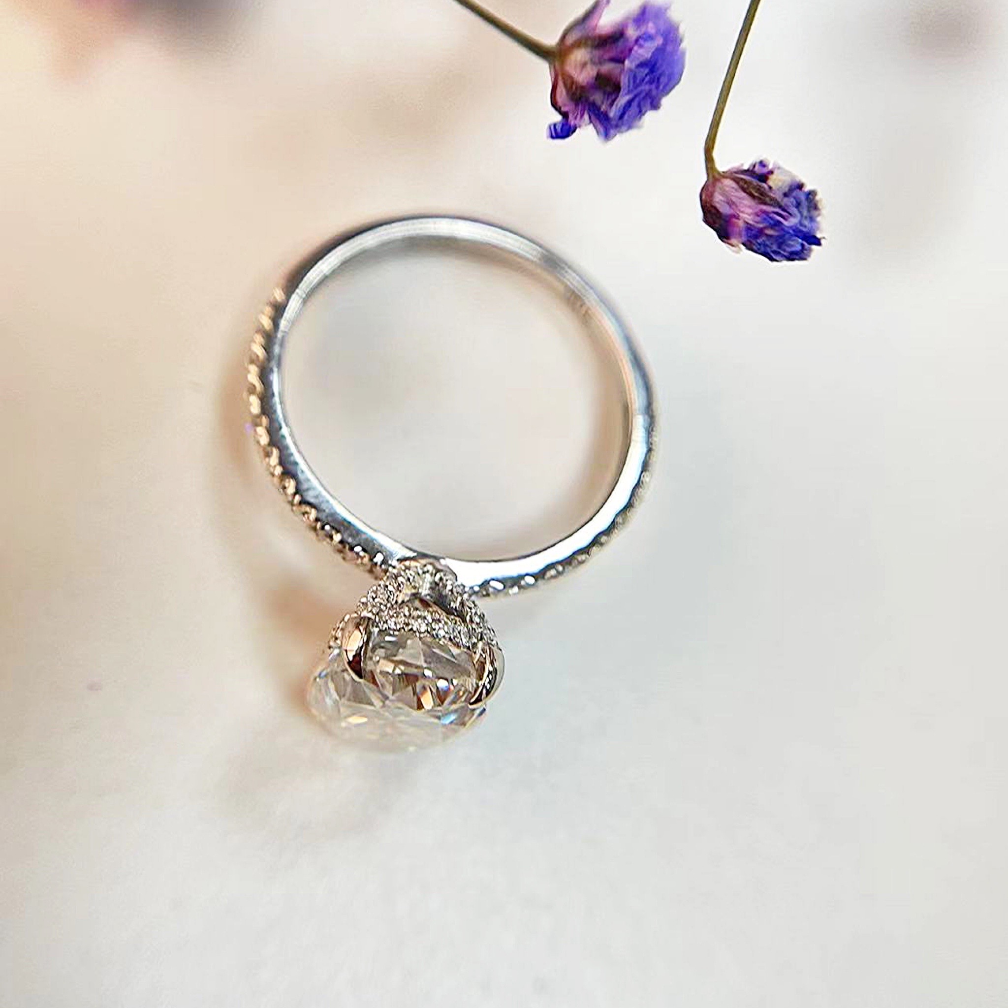 Lily Oval Lab-Diamond Engagement Ring - Image 7