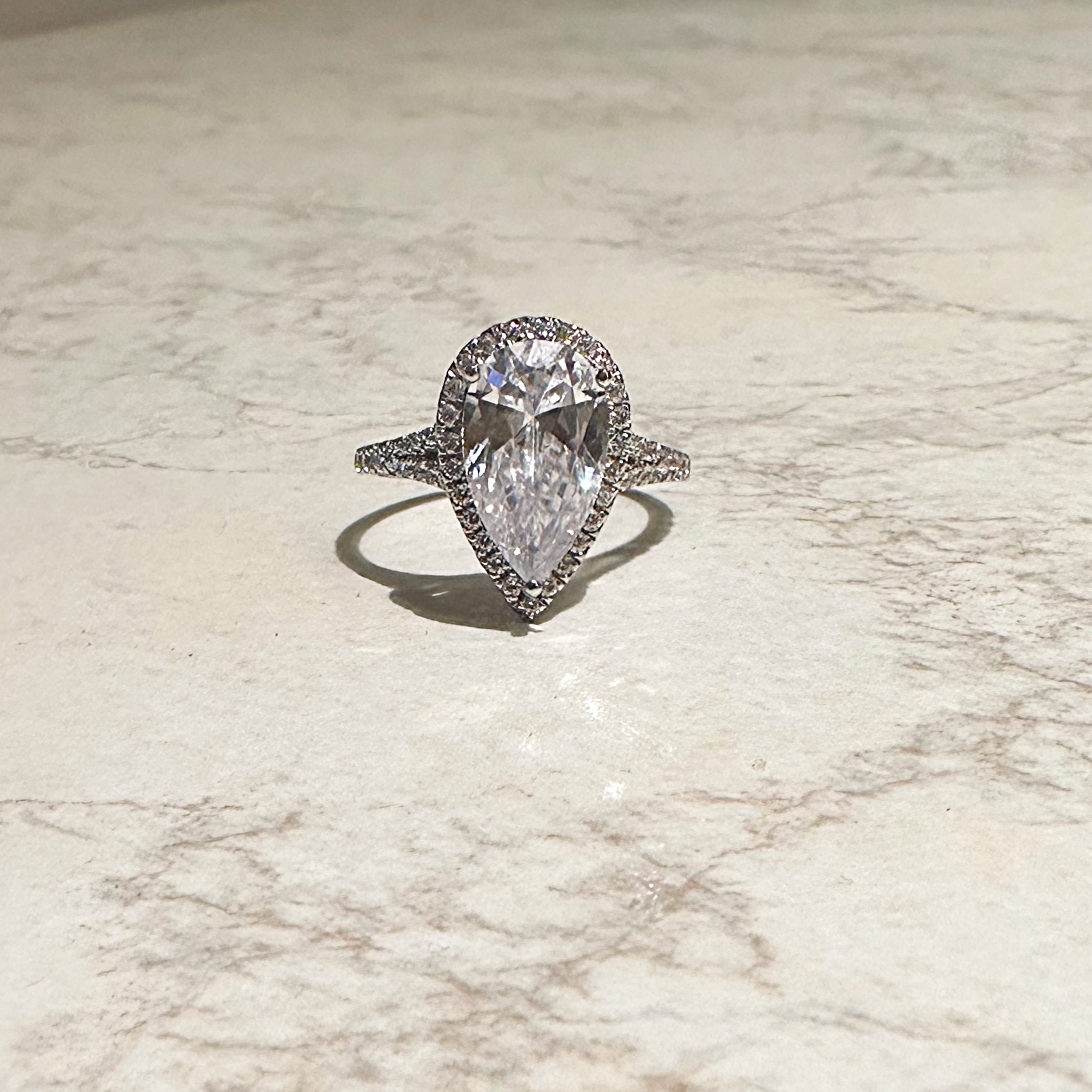 Freya Pear Lab-Diamond Engagement Ring - Image 5