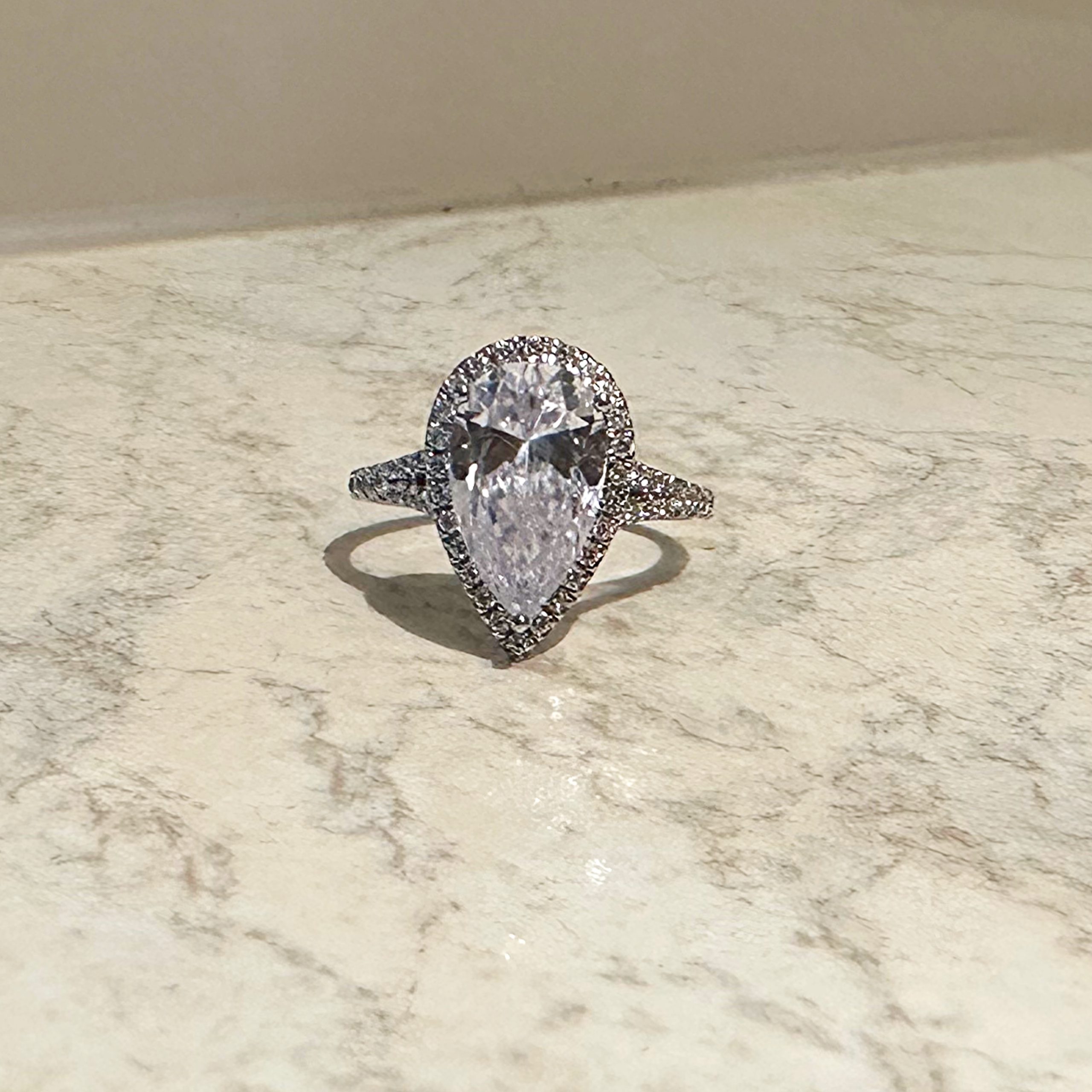 Freya Pear Lab-Diamond Engagement Ring - Image 3
